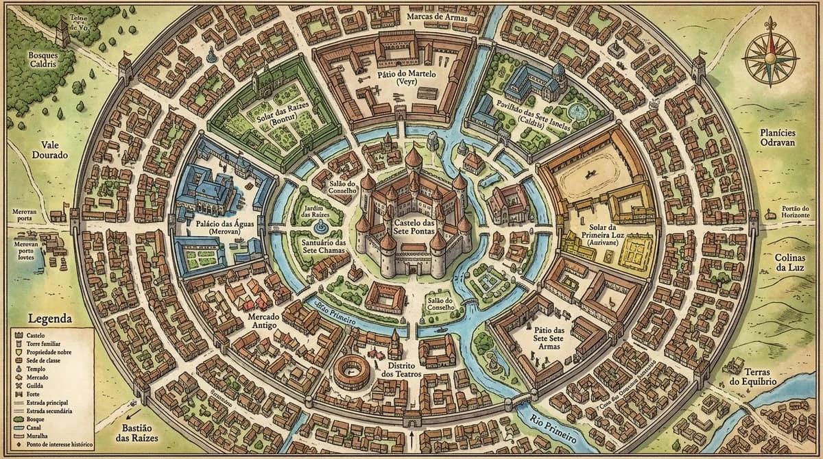 Illustrative fantasy city