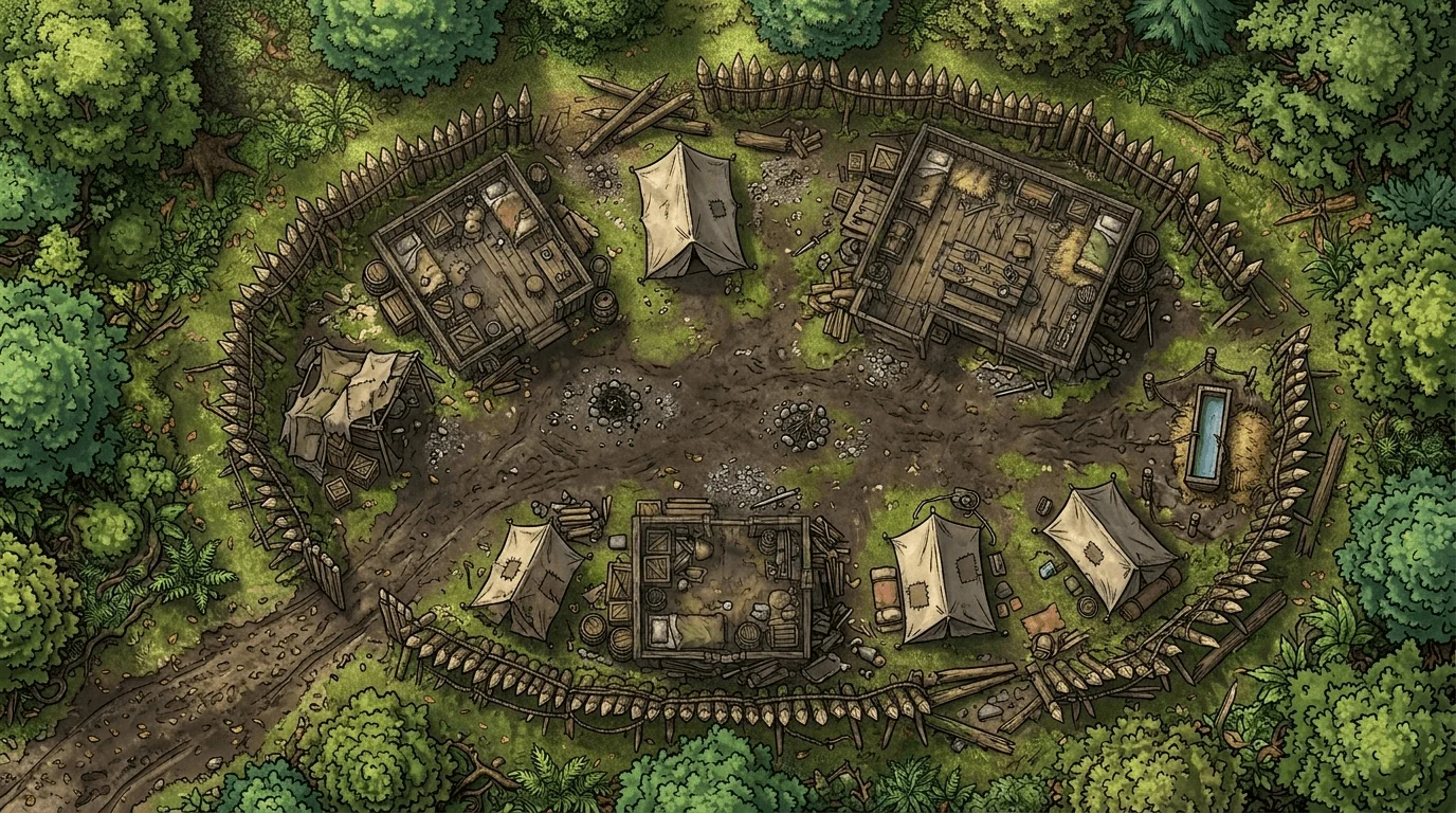 Fortified camp illustration