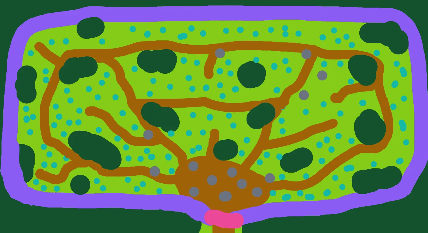 Layout sketch of Salmarez Graveyard
